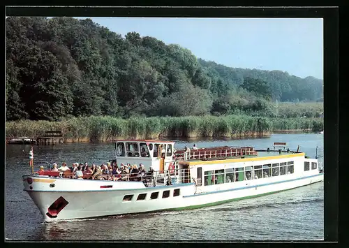 AK Salonschiff Strandbad Ferch, Weisse Flotte Potsdam