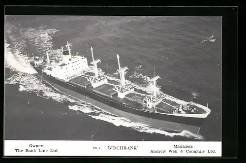 AK Handelsschiff MV Birchbank, Fliegeraufnahme