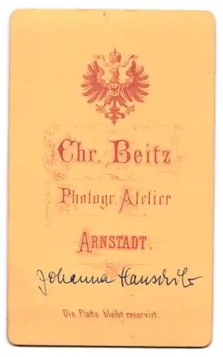 Fotografie Chr. Beitz, Arnstadt, Kind in modischer Kleidung