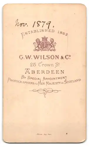 Fotografie G. W. Wilson & Co., Aberdeen, 25, Corown St., Älterer Herr mit Vollbart