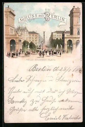 Lithographie Berlin-Kreuzberg, Belle-Alliance-Platz