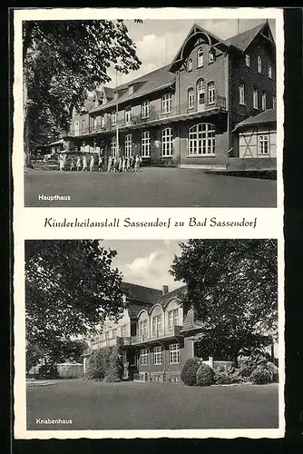 AK Bad Sassendorf, Kinderheilanstalt Sassendorf, Haupt- und Knabenhaus
