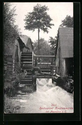 AK Neumühle a. d. Elster, Idyll Restaurant Knottenmühle