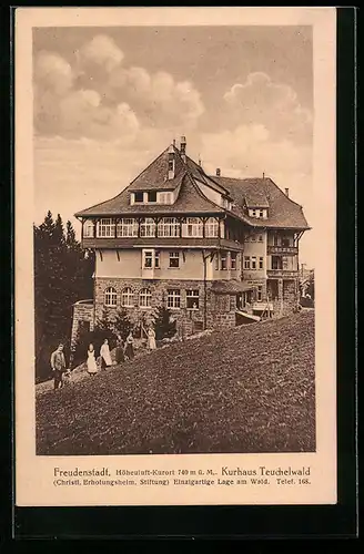 AK Freudenstadt, Ansicht des Kurhauses Teuchelwald