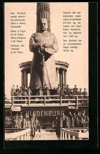 AK Berlin-Tiergarten, Der Eiserne Hindenburg von Berlin, Nagelung, Kriegshilfe