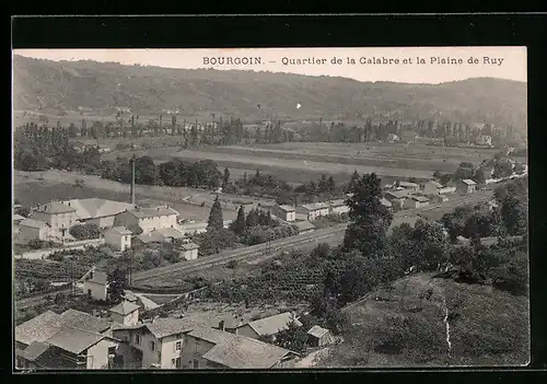 AK Bourgoin, Quartier de la Calabre et la Plaine de Ruy