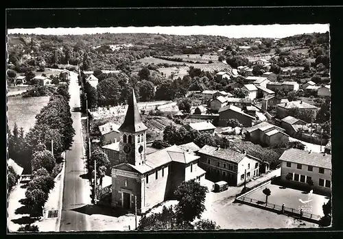 AK Chamagnieu, L`Église et la Route de Crémieu