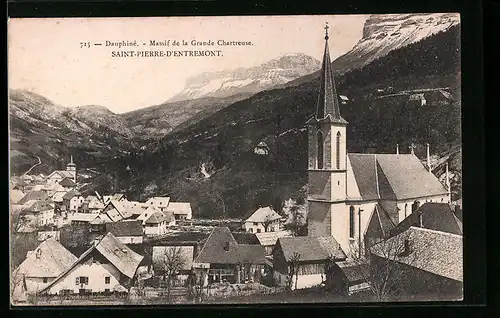 AK St-Pierre-D`Entremont, Teilansicht mit Kirche