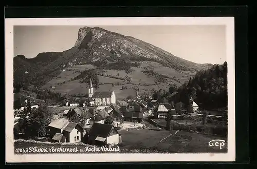 AK St-Pierre-d`Entremont, Ortsansicht mit Roche Vérand