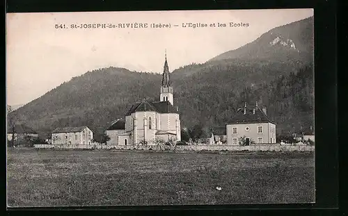 AK St-Joseph-de-Riviére, L`Eglise et les Ecoles