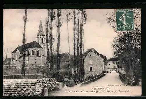 AK Vézeronce, Entree de Vezeronce par la route de Bourgoin