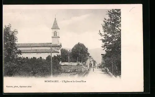 AK Montalieu, L'Eglise et la Grand'Rue