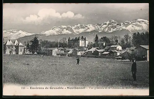 AK Montbonnot, Vue generale et le Chateau de Miribel
