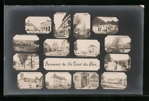AK Tour-du-Pin, l`Eglise, le Champ de Mars, Avenue de la Gare