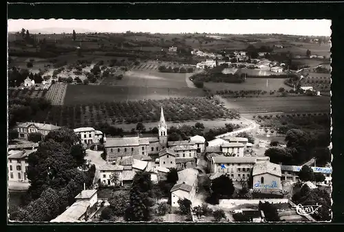 AK St-Prim, Vue panoramique aerienne et Hameau du Chanet