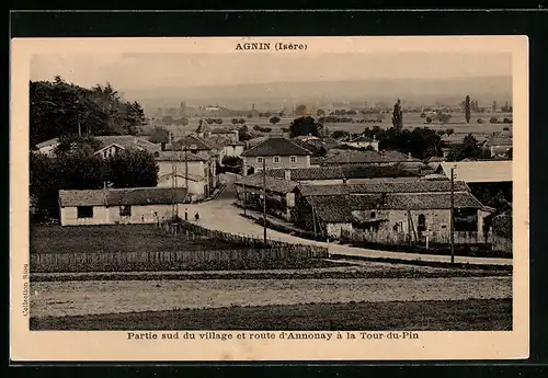 AK Agnin, Partie sud du village et route d'Annonay a la Tour-du-Pin