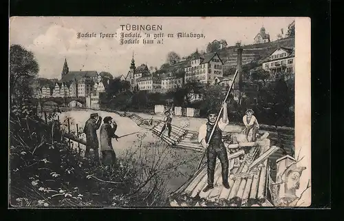 AK Tübingen, Flösser bei der Arbeit