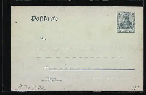 Künstler-AK Hamburg, Letzte Grüsse auf der letzten 2 Pfg. Postkarte, 1906, Ganzsache