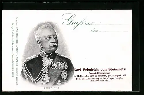 AK General-Feldmarschall Karl Friedrich von Steinmetz