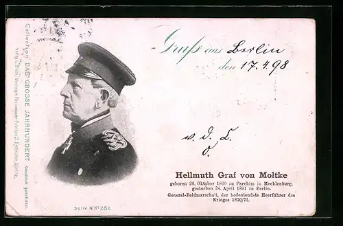 AK Heerführer Hellmuth Graf von Moltke
