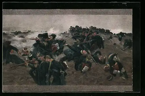 AK Preussische Soldaten bei Möckern