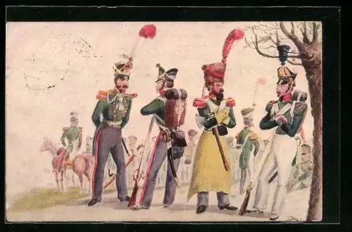 Künstler-AK Hamburg, Märzfeier 1913, Hanseatische Legion, Infanterie 1814, Befreiungskriege