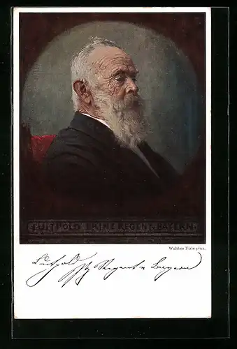 AK Fünfundzwanzigjähriges Regentschafts-Jubiläum S. K. Hoheit desPrinzregenten Luitpold von Bayern, Ganzsache Bayern