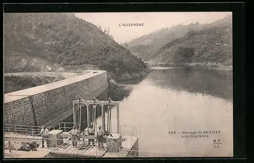 AK Sauviat près Courpière, L`Auvergne, Barrage de Sauviat