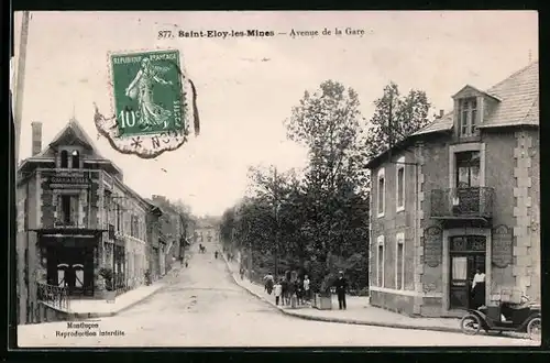AK Saint-Eloy-les-Mines, Avenue de la Gare
