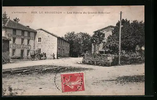 AK Le Brugeron, L`Auvergne, Les Hôtels du Grand-Batailler