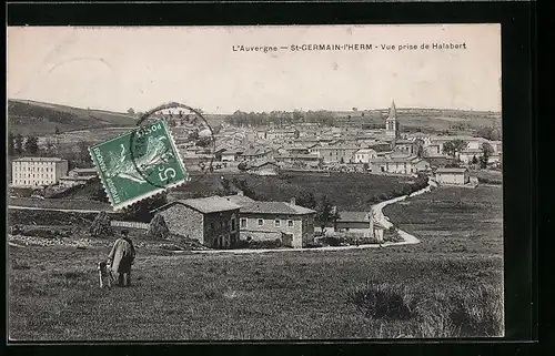 AK St-Germain-l`Herm, L`Auvergne, Vue prise de Halabert