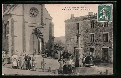 AK Arconsat, Église et place