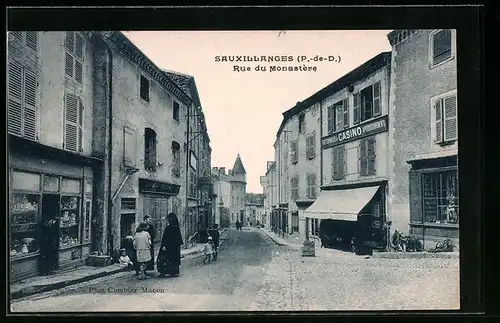 AK Sauxillanges, Rue du Monastère, Strassenpartie