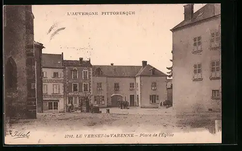 AK Le Vernet-la-Varenne, Place de l`Église