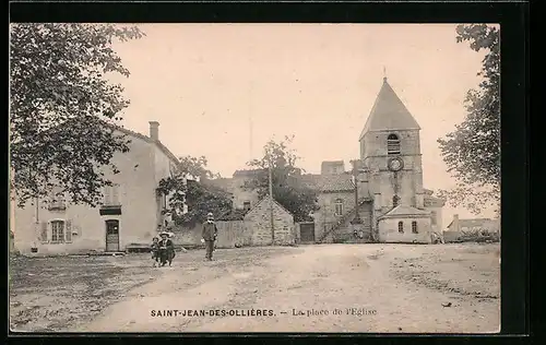 AK Saint-Jean-des-Ollières, La place de l`Eglise