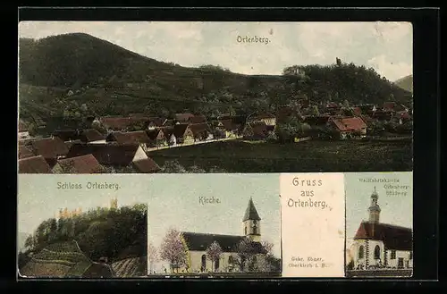 AK Ortenberg, Ortsansicht, Schloss Ortenberg