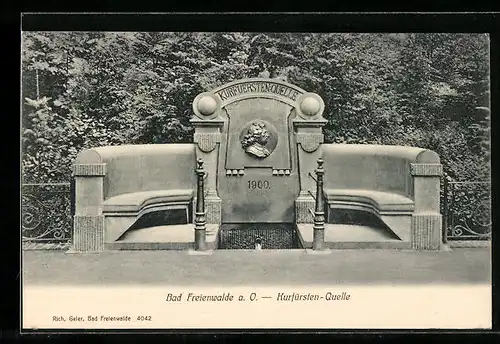 AK Bad Freienwalde a. O., Die Kurfürsten-Quelle