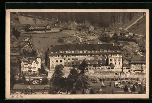 AK Wildbad, Ortspartie mit Militärkuranstalt