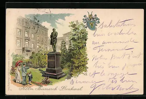 Lithographie Köln, Bismarck-Denkmal
