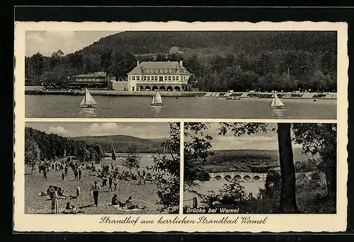 AK Wamel, Hotel Strandhof Wamel-Möhnesee, Strandbad Wamel