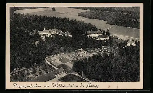 AK Planegg, Waldsanatorium, Fliegeraufnahme