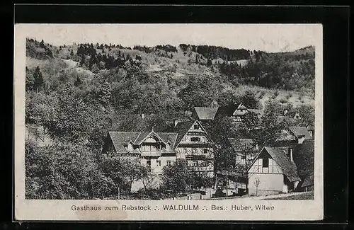 AK Waldulm, Teilansicht mit Gasthaus zum Rebstock Huber