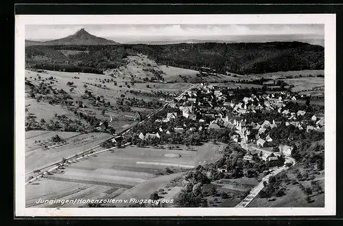 AK Jungingen /Hohenzollern, Teilansicht, Fliegeraufnahme