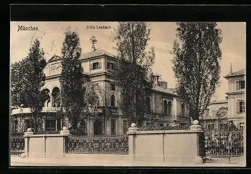 AK München, Villa Lenbach