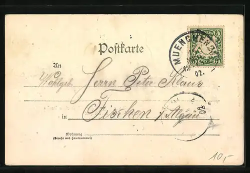 AK München, Bayer. Filiale der Deutschen Bank, Portal