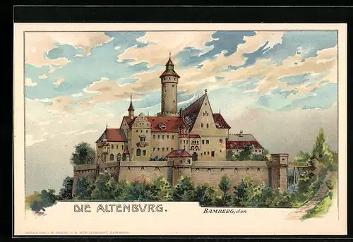 Lithographie Bamberg, Die Altenburg