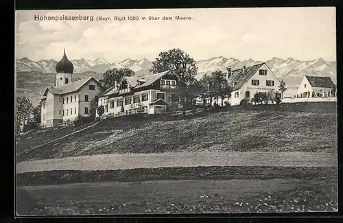 AK Hohenpeissenberg, Teilansicht mit Kirche