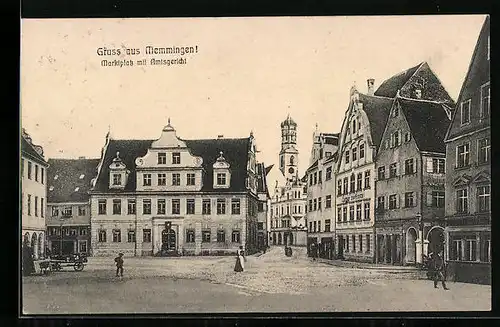 AK Memmingen, Marktplatz mit Amtsgericht