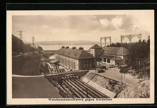AK Kochel am See, Walchenseekraftwerk gegen Kochelsee