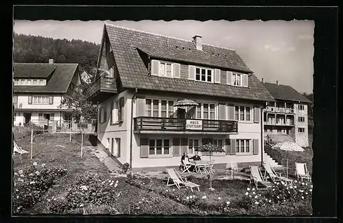 AK Wildbad im Schwarzwald, das Haus Stuttgart im Sonnenlicht